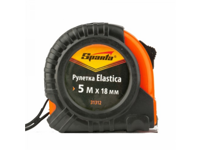 Рулетка Elastica, 5 м х 18 мм, обрезиненный корпус// SPARTA от SPARTA Рулетка Elastica, 5 м х 18 мм, обрезиненный корпус// SPARTA